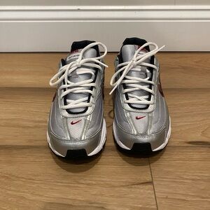 Nike Silver and Red Men's Shoes
